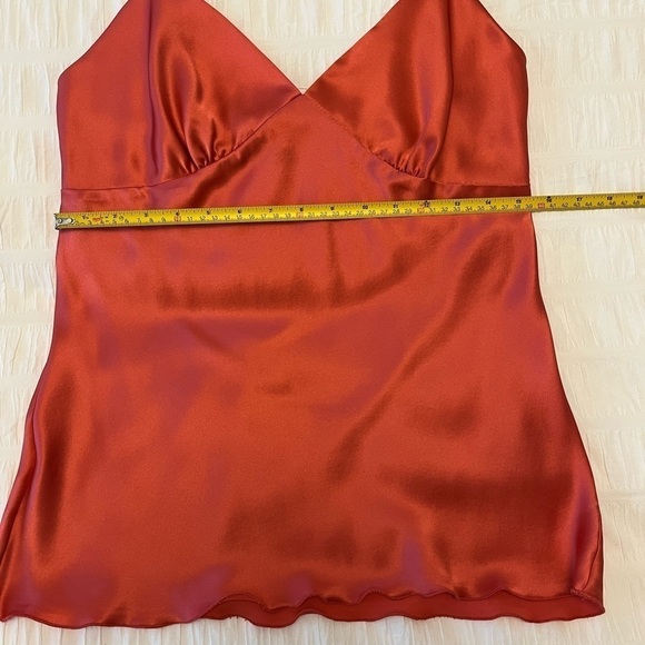 MICHELLE DE COURCY Slip Camisole Set Bias Cut Satin Flounce Hem Bodycon Chic - Picture 13 of 15